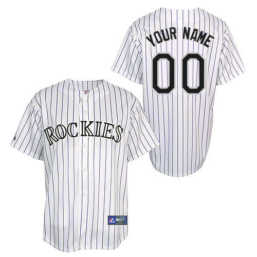 Customized Youth MLB jersey-Colorado Rockies Authentic Home White Cool Base Baseball Jersey